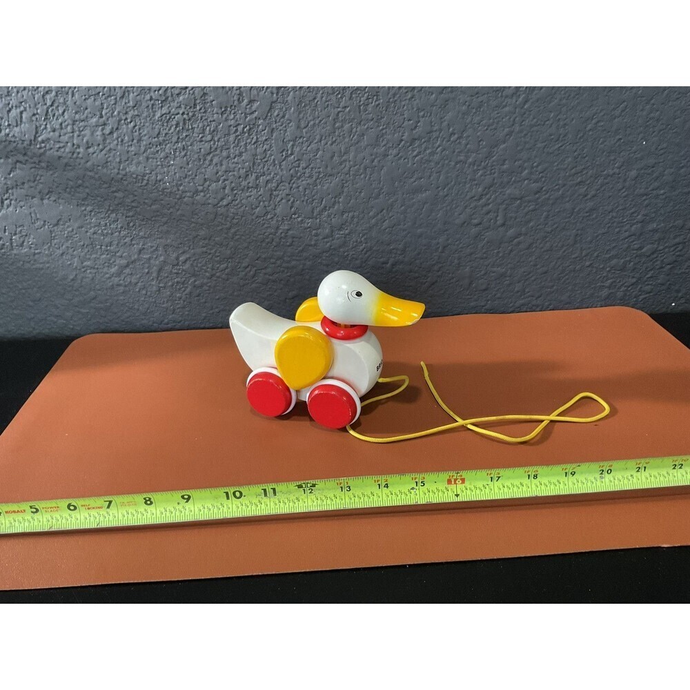Brio Pull Along Wooden Duck w/ Moving Wings & Head